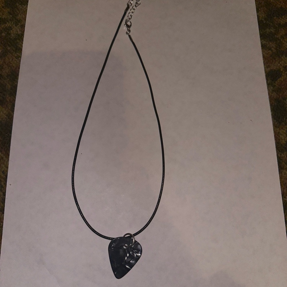 Handmade guitar pick necklace